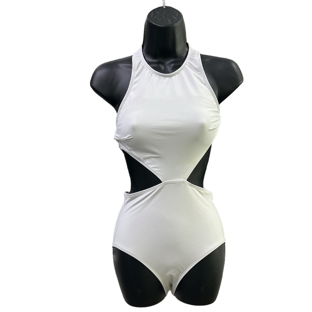 Flagpole swimsuit one piece light gray size small.